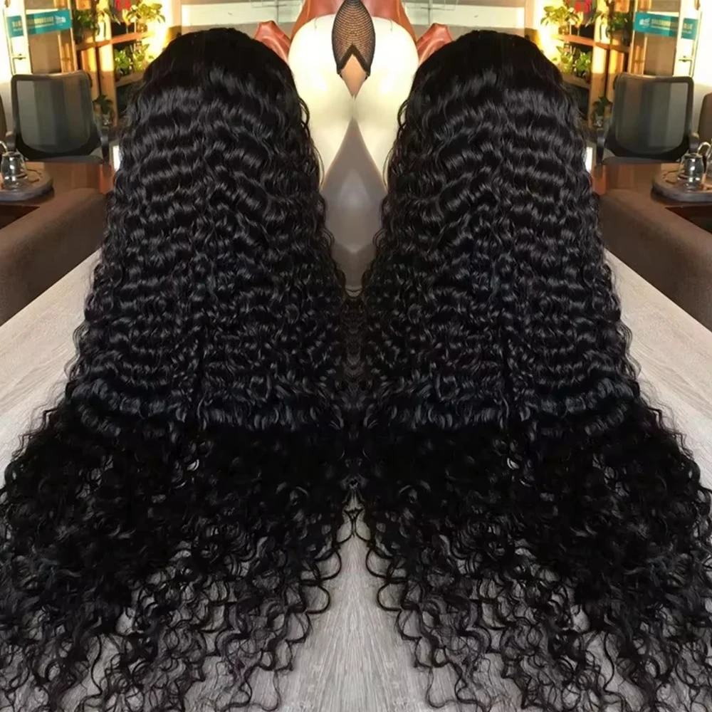 Brazilian Loose Deep Wave Human Hair Wigs 40 42 Inch Extra Long Curly Texture 13x6 HD Lace Frontal Soft Fluffy Natural Looking Lace Wigs