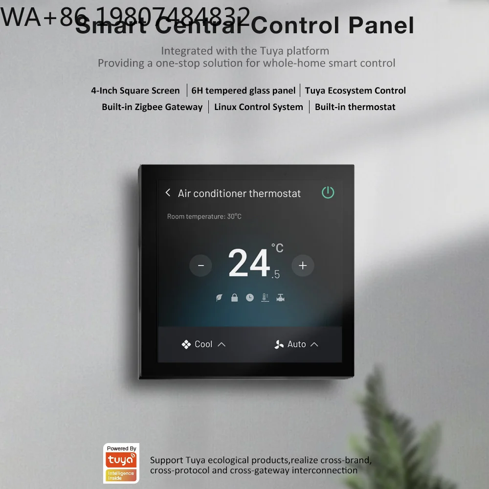 4 Inch High-precision Constant Temperature Touch Panel Zigbee Gateway Wholesale Smart Home Central Automation Device