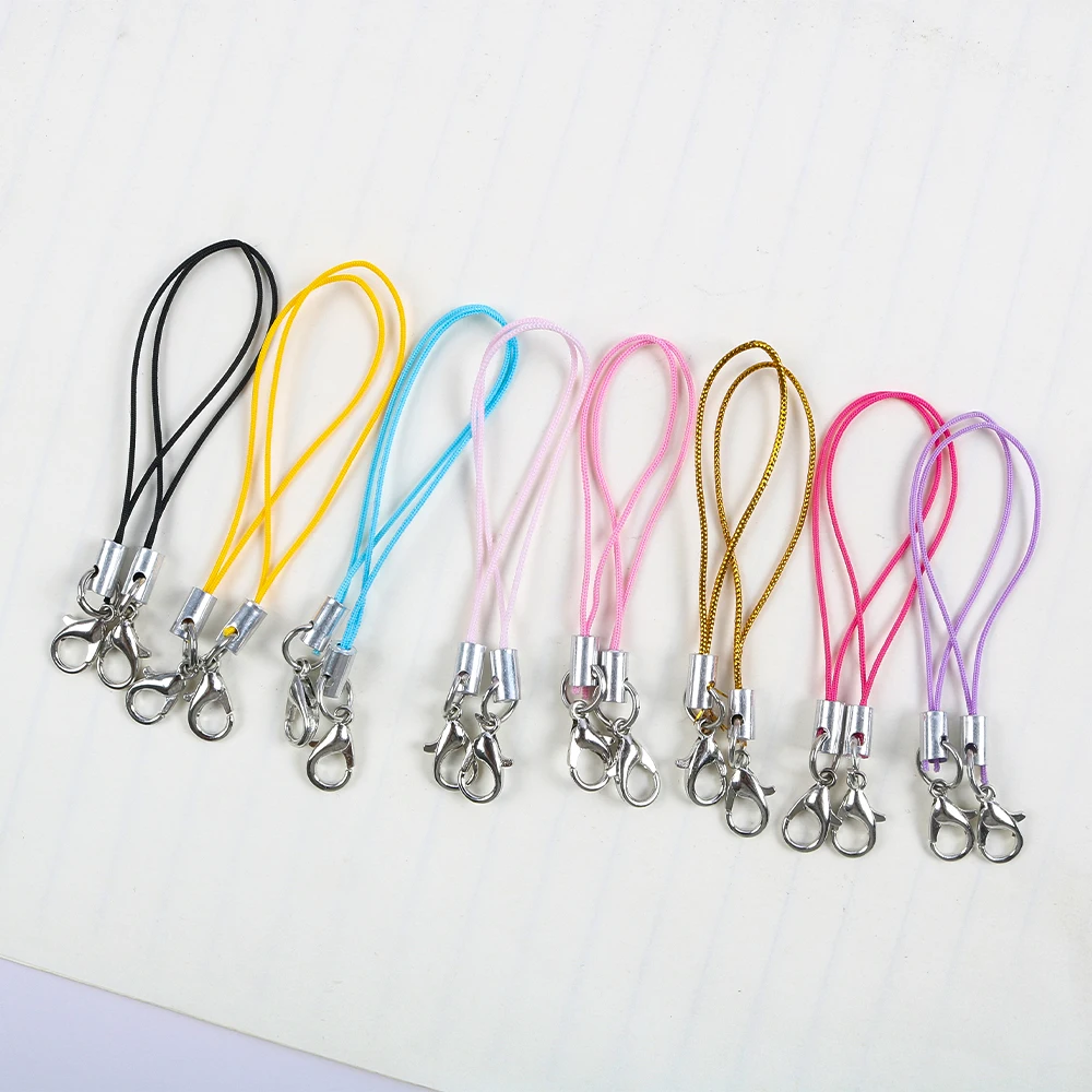 20pcs Lanyard Lariat Cord Lobster Clasp Rope Mobile Strap Cord With Lobster Clasp Keychain Cords For Jewelry Findings