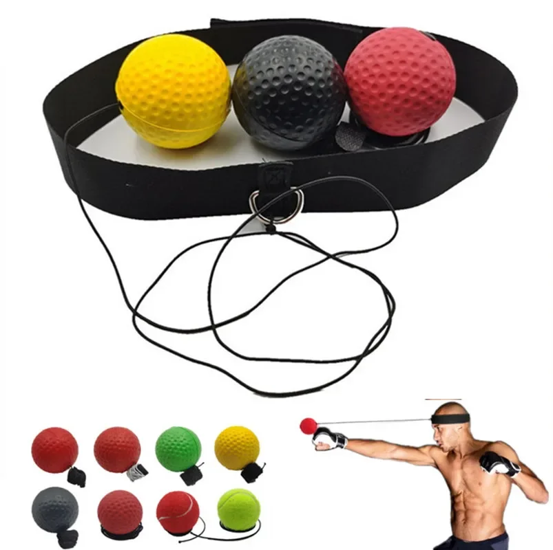 Boxing Speed Balls Head-mounted PU Punch Ball MMA Sanda Training Hand Eye Reaction Fitness Equipment