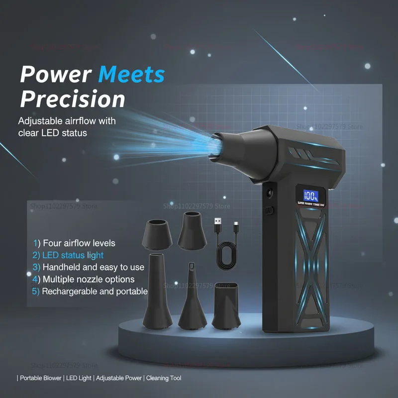 

Ручной бытовой пылесос P70 с регулируемой скоростью вращения (четыре режима) ​ ​ Мощный портативный снегоуборщик и пылеудалитель.