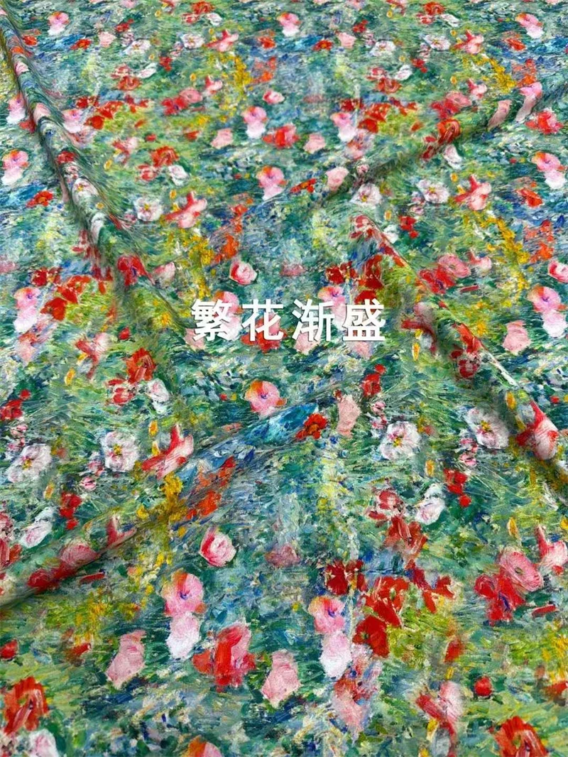 H Home Fashion Show New Summer Soft Breathable Brand Designer Fabric High End Handmade Shirt Dress Silk Fabric Crepe De Chine