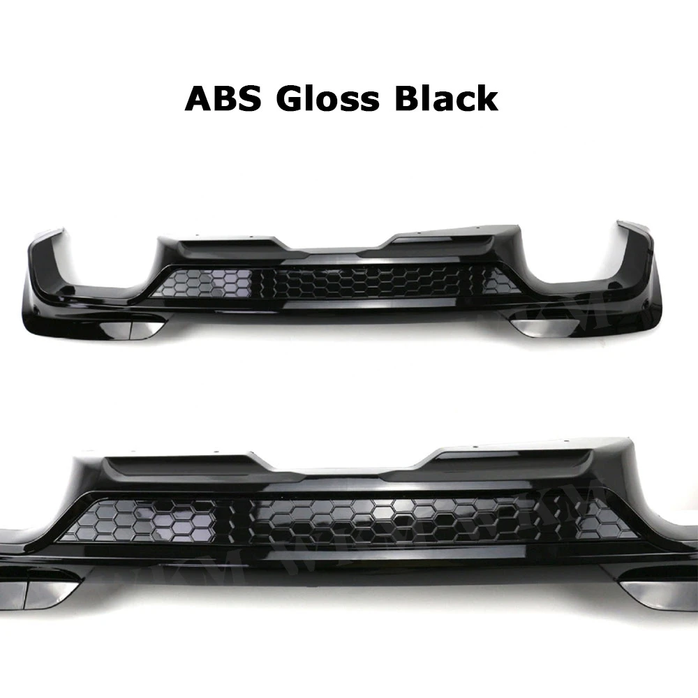 Carbon Look ABS OO-OO Rear Bumper Lip For BMW X3 G01 M Sport 2018 - 2021 Gloss Black Rear Diffuser Bumper Lip