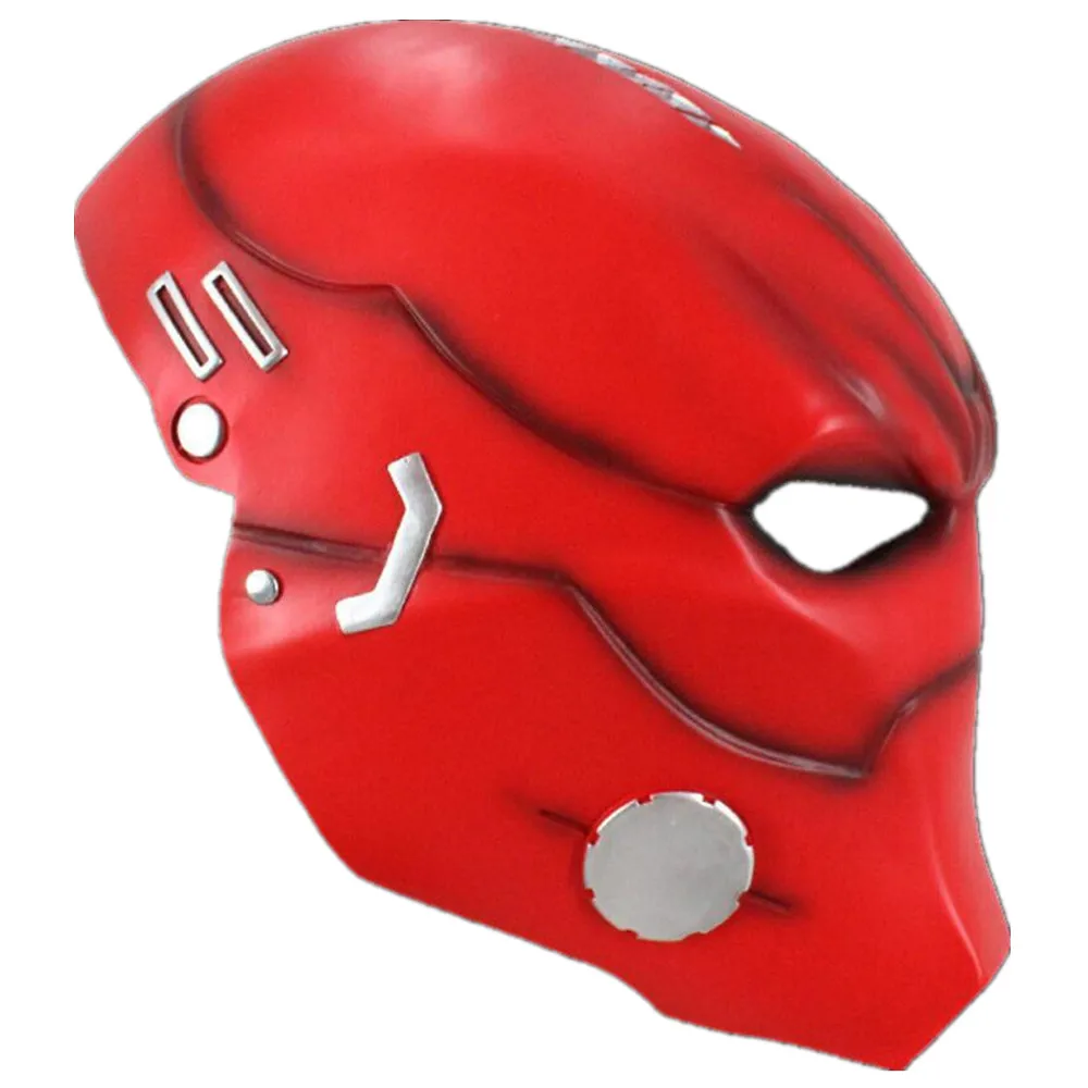 

Red Hood Helmet Metallic Effect Red Hood Mask Deluxe Cosplay Prop for Fans Collector's Edition Movie Role-Playing Mask