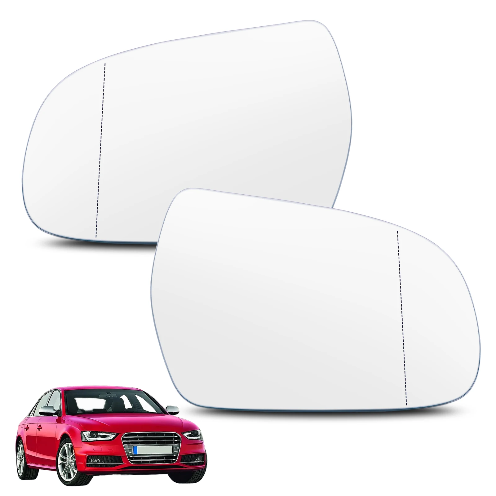 Do Audi A3 A4 A5 S3 S4 S5 Quattro 2011 2012 2013 - 2017 Lewe prawe lusterko boczne Szklane lusterko boczne Lusterko wsteczne bez podstawy
