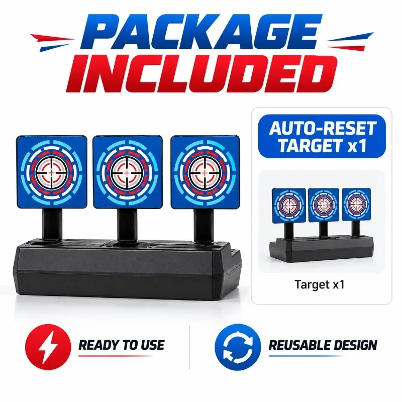 Mechanical Auto Reset Vertical Game Target, Reusable Accessory for Indoor & Outdoor Hobby Practice