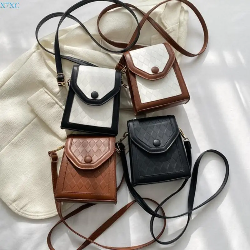 

X7XC 2024 NEW Shoulder Bag Lattice Texture Cellphone Bag for Girl Women Crossbody Bag