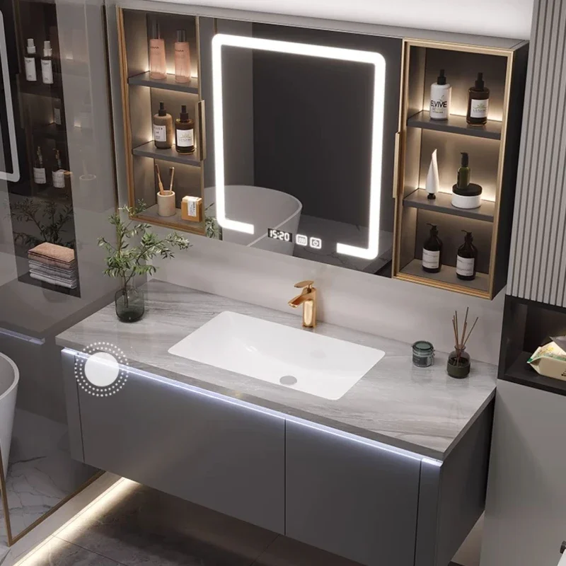 Armario de baño de esquina delgada, mueble de baño minimalista moderno, lavabo, armario de almacenamiento, Muebles de habitación para el Hogar