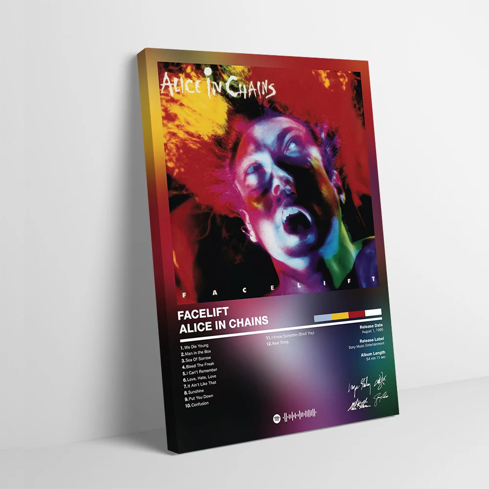 Alice In Chains - Facelift Poster Customizable Printed Canvas Painting Wall Art Gift for Room Decoration Home Decorations Mural