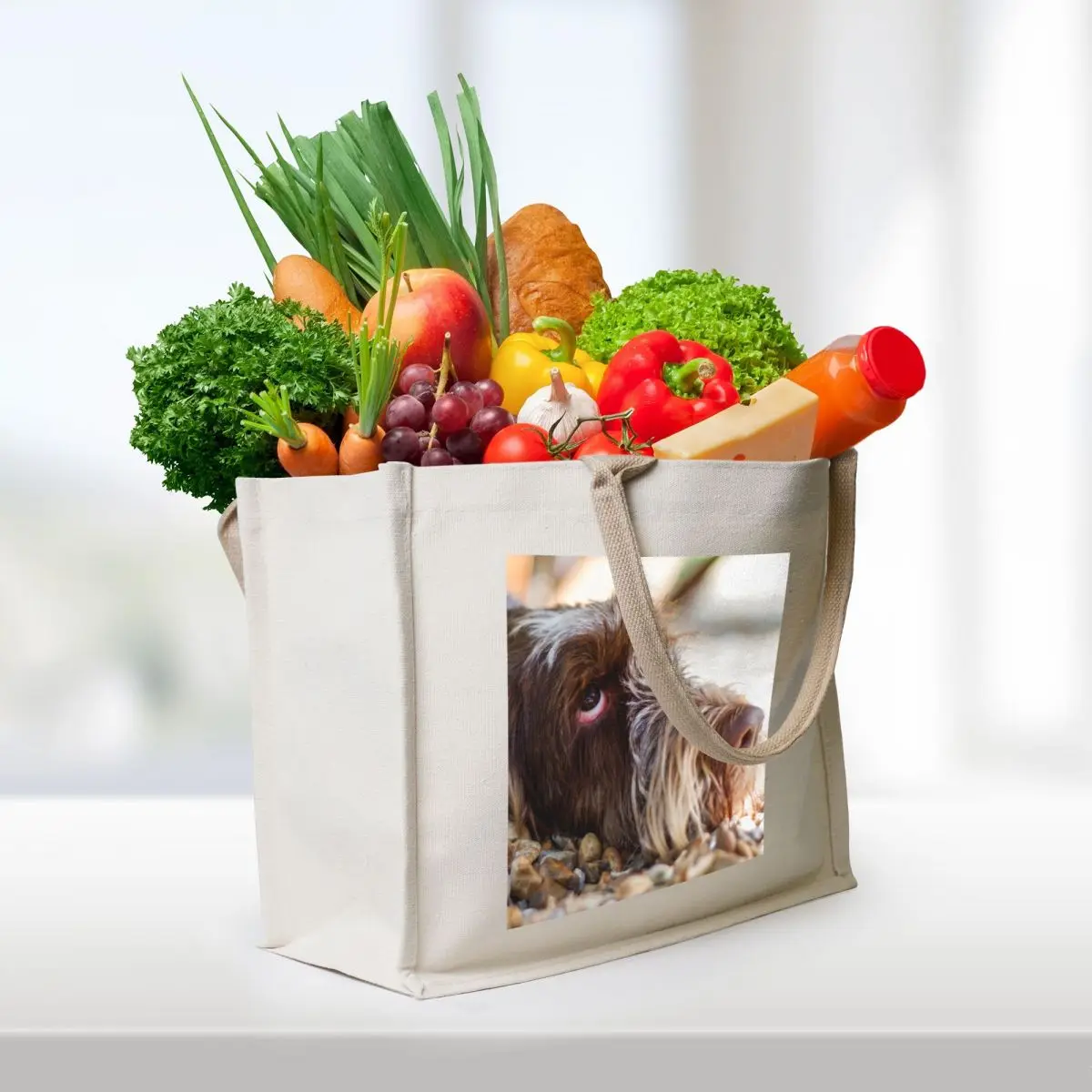 Looking up Spinone Tote Bag Canvas Canvas bag ecological bags Gift bags
