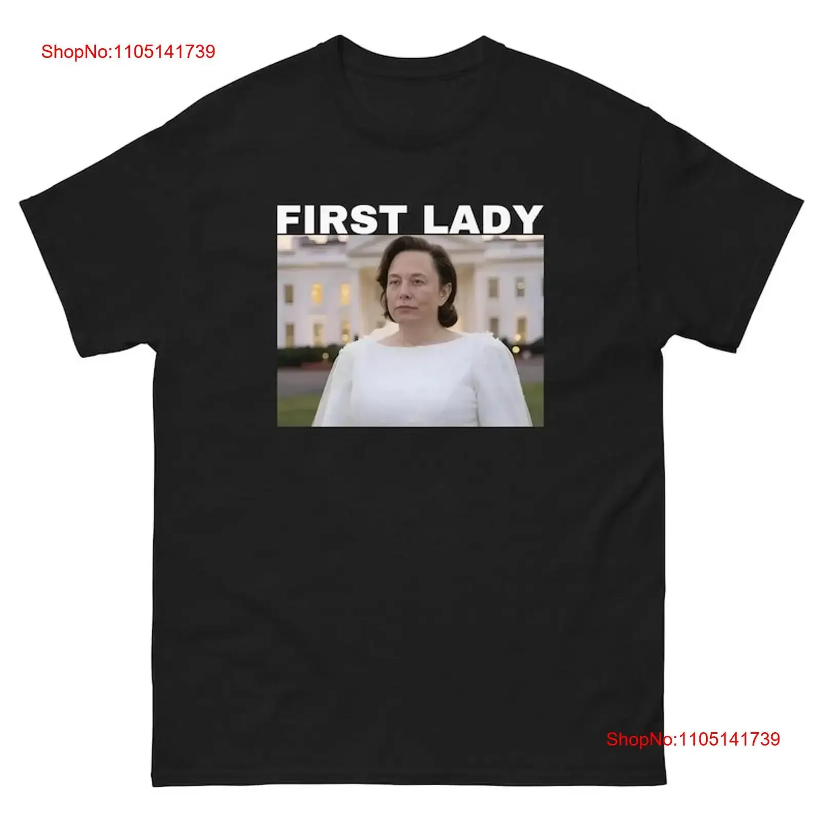 

Футболка First Lady Elon, забавная политическая пародия, мускус, мем, винтажная стираная дизайнерская одежда для дома, повседневная дышащая мягкая футболка с рисунком