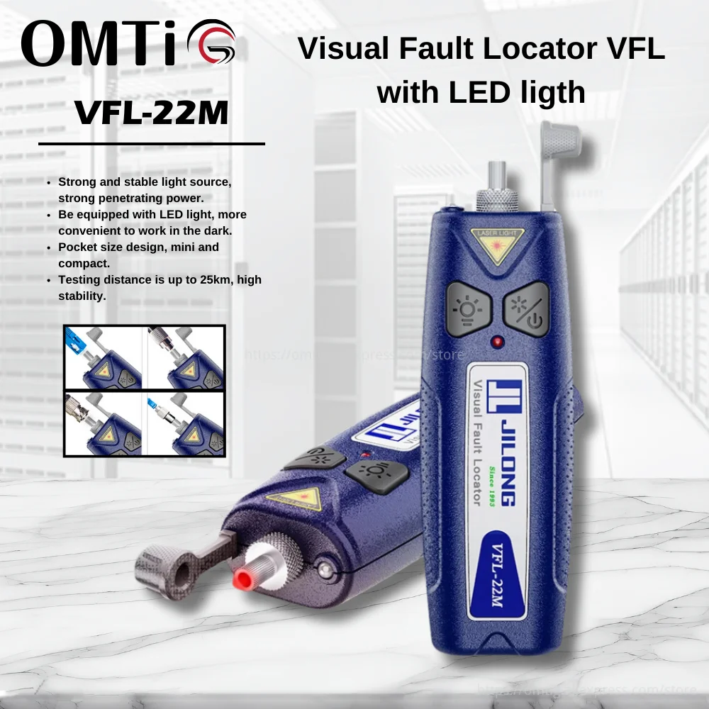 OMTiG Optical Strong Laser 30Km JILONG VFL Fiber Optic Red LED Lights, Visual Fault Locator 10Mw 20Mw 30Mw, 10KM 20KM 30KM
