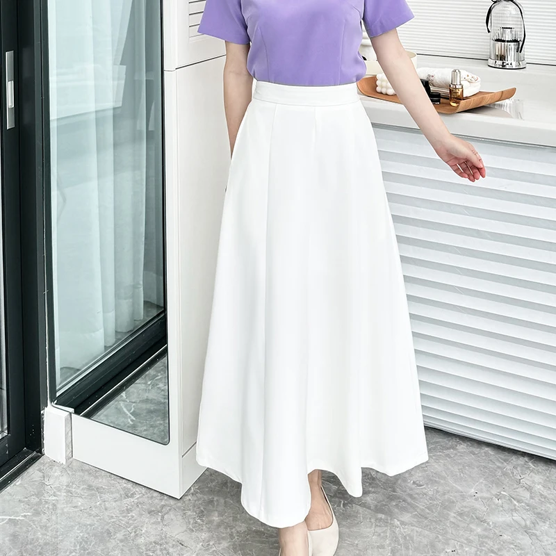 

High-End Foot Massage Technician Short Skirt Set Women's Health Spa Foot Bath Shop Uniform A-Line Skirt Summer Collection