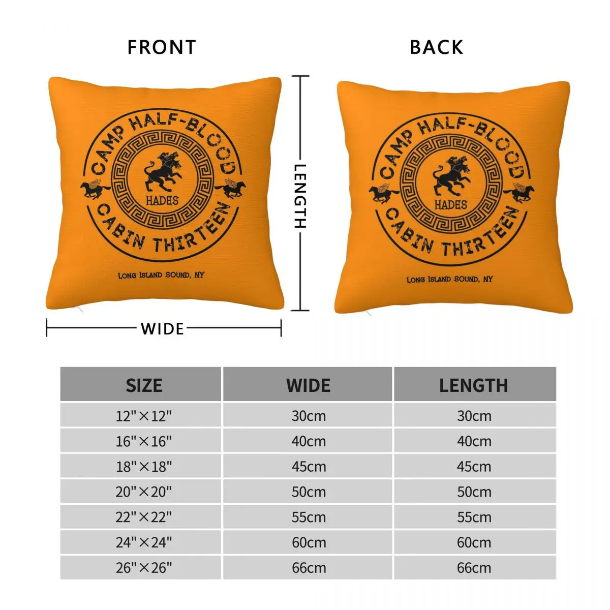 Cabin Thirteen - Hades - Percy Jackson - Camp Half-Blood Square Pillowcase Pillow Cover Cushion  Throw Pillow for Home Bedroom