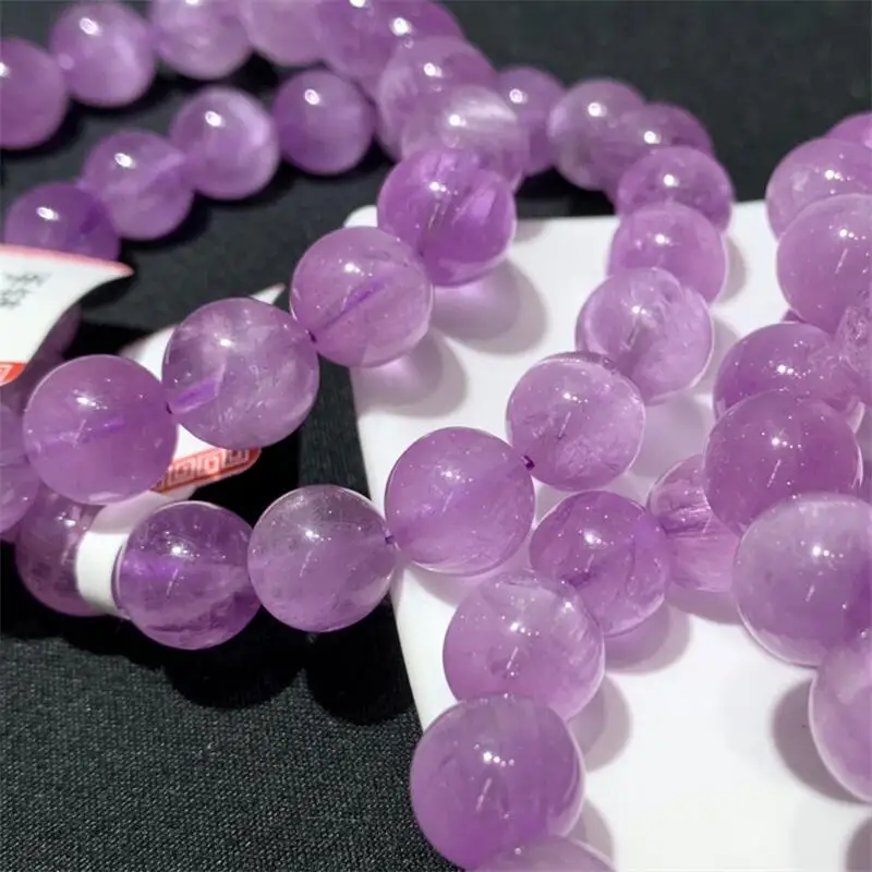 10MM Natural Kunzite Bracelet Colorful Gemstone Bead Strings Fashion Beautifully Jewelry For Men And Women 1PCS