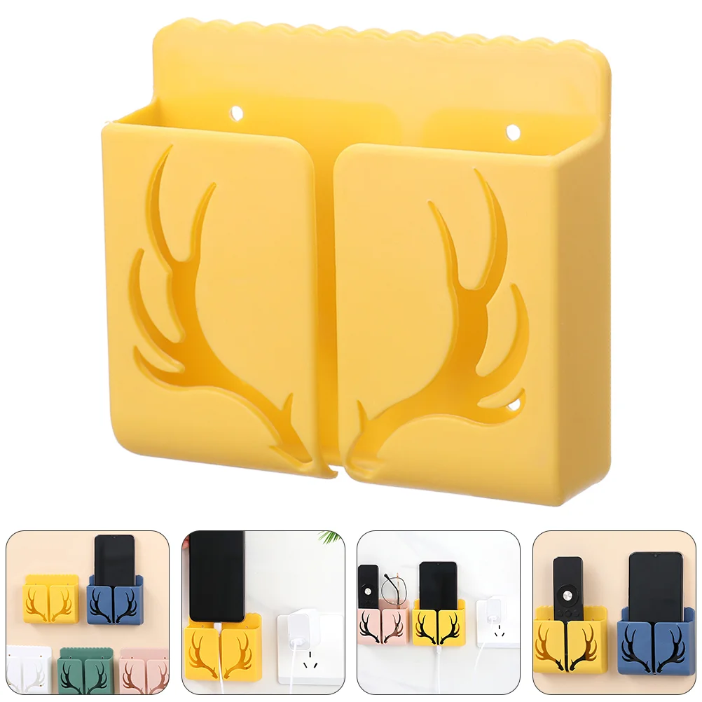 Wall Storage Box Remote Controller Shelf Phone Wall-mounted Rack Nail- Stand Holder