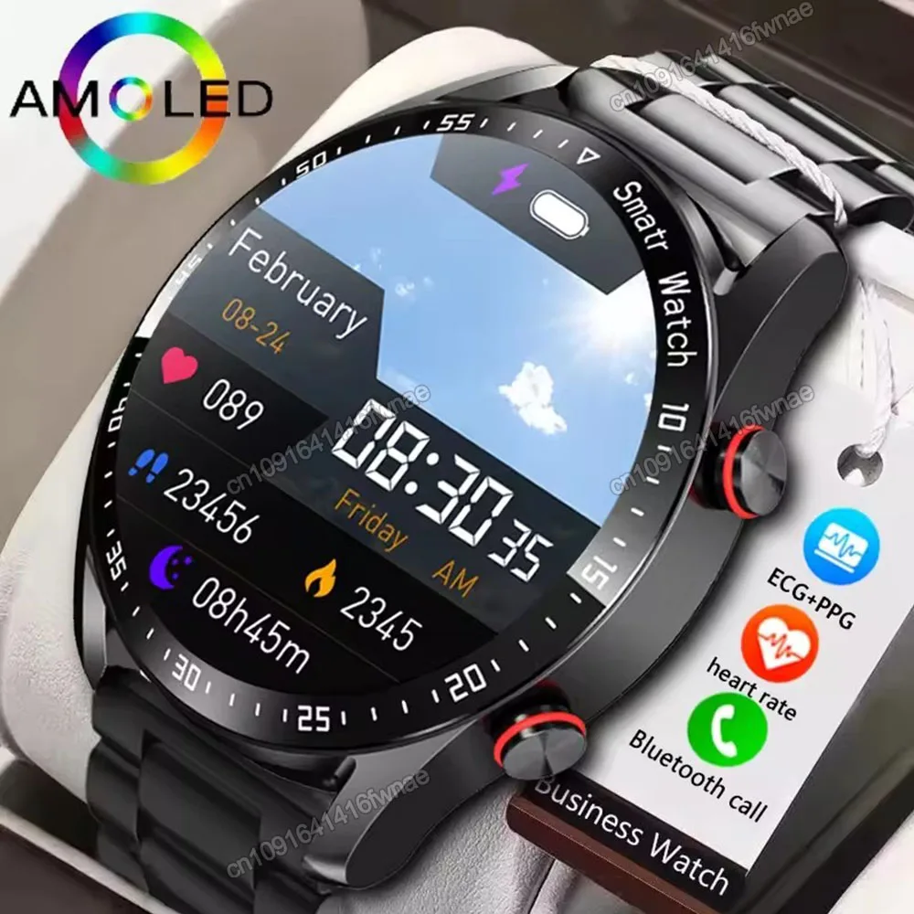 Smartwatch Męski z Funkcją Połączeń Bluetooth, EKG+PPG, Laserem do Monitorowania Zdrowia, Pomiar Ciśnienia Krwi, Fitness, Sportowy, Wodoodporny IP67
