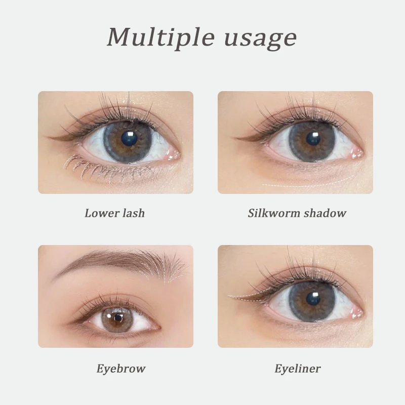 Doppelt gegabelte Spitze, unterer Wimpernstift, Make-up, flüssiger Eyeliner-Stift, wasserdicht, natürlicher Tee, braun, flüssiger Augenbrauenstift, unterer Wimpernstift