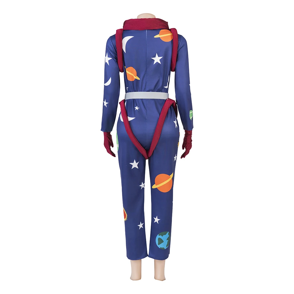 Magic School Bus Ms.Frizzle Costume Cosplay Spazio Galassia delle Donne Vestito Fantasia Pianeti Stampato Tuta Halloween Astronauta Cos