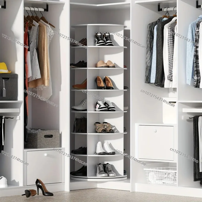Original Rotating Shoe Rack Tower, original 7-tier hold over 35 pairs of shoes, Spinning Shoe Display Lazy Susan, Revolving 360