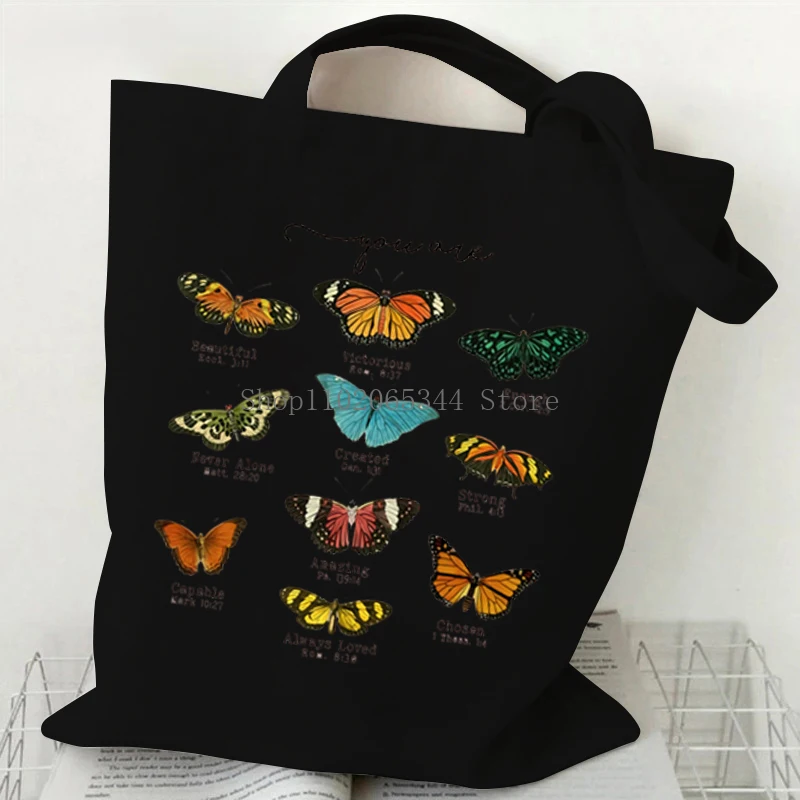 Women's Handbags Watercolor Dragonfly Canvas Bag Funny Vintage Handbag Teen Fashion Aesthetics Design Side Tote Bags for Ladies