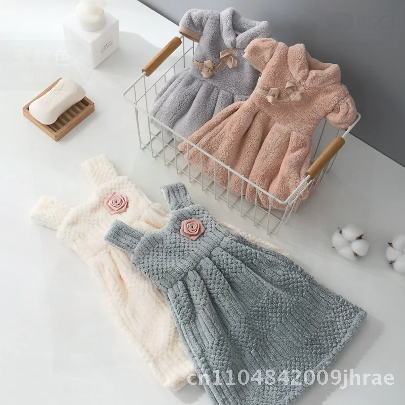 Милое толстое полотенце из кораллового флиса, мягкая, приятная для кожи, впитывающая юбка с вешалками, ткань для рук, розовый, серый, белый, зеленый, бежевый стиль Милое толстое полотенце из кораллового флиса, мягкая, приятная для кожи, впитывающая юбка с вешалками, ткань для рук, розовый, серый, белый, зеленый, бежевый стиль