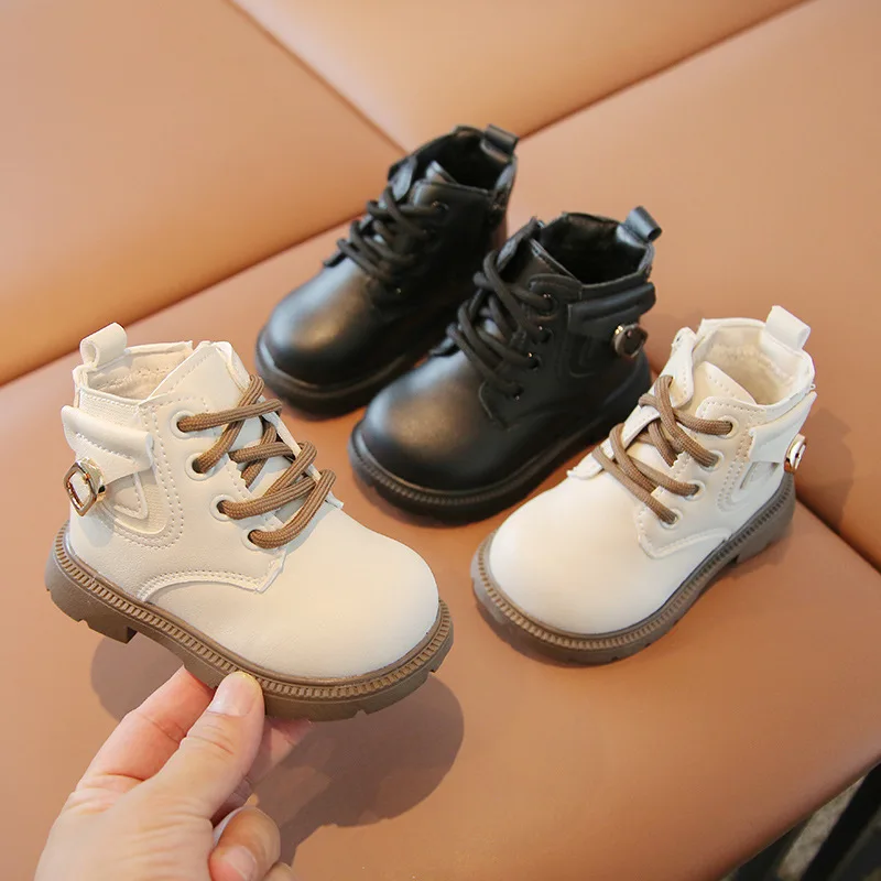 Children Shoe Warm Cotton Plush Infant Shoes Antiskid Winter Leather Shoes for Newborn Baby Girl ankle boots Botas Para Bebe