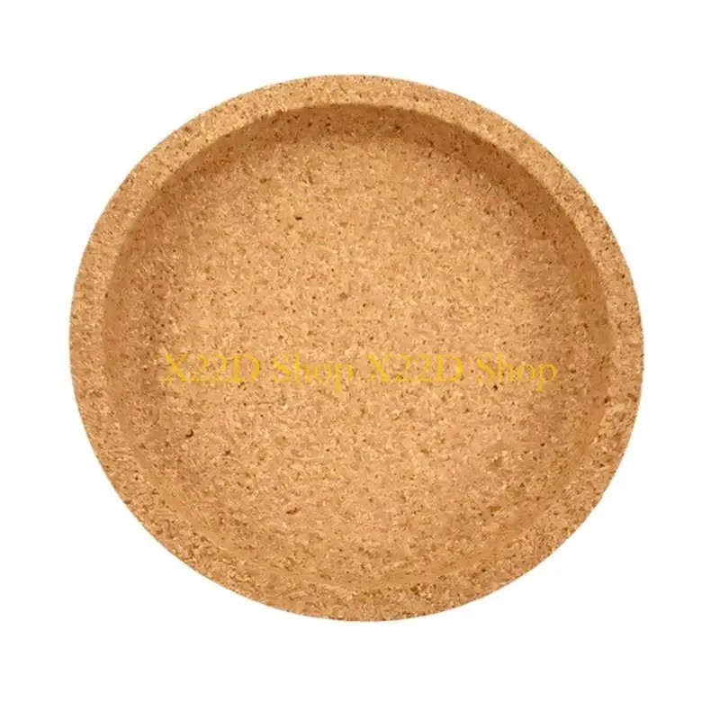 X22D Tabletop Cork Coasters for Drink , Raised Trim Round Cup Mats for Heat Resisant, Coffee Table, Office, Cafes, Bar