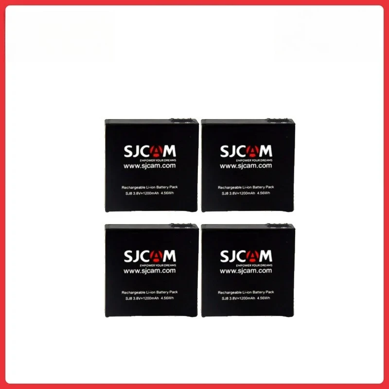 4Pcs 1200mAh SJ8 Battery Bateria For SJCAM SJ8 Air Plus Pro Action Camera Accessories