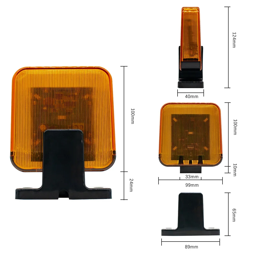 Universal 12V-256V Outdoor LED Signal Alarm Light Strobe Flashing Light Wall Mount Emergency Warning Lamp