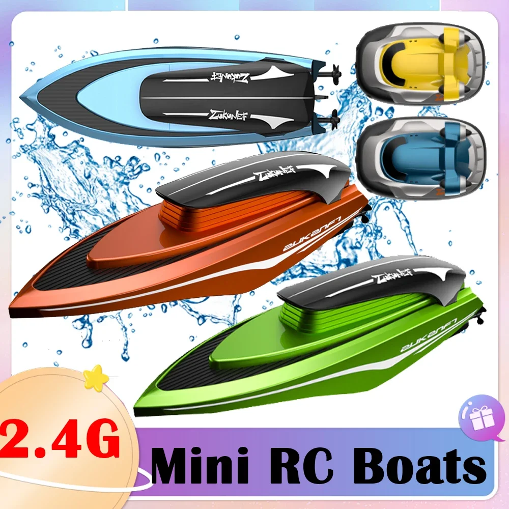 Mini RC Boot Elektronische Racing Speedboot Afstandsbediening Schip Hoge Snelheid Kinderen Competitie Spel Water Speelgoed Kid Kerstcadeau