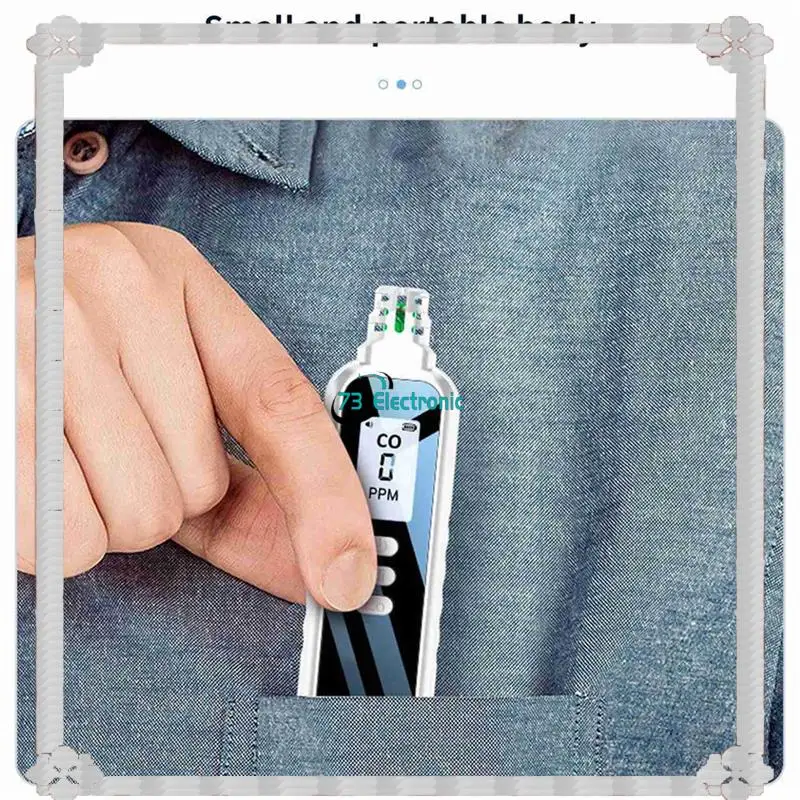 24-Hour Delivery 2X Portable Carbon Monoxide Detectors For Travel, LCD Display Handheld CO Detector With 2 AAA Batteries Powered