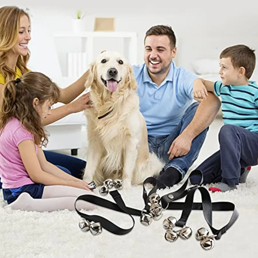 عبوتان من أجراس باب الكلاب للتدريب وأجراس الكلاب القابلة للتعديل طريقة مريحة لتدريب جروك 7 أجراس باب كبيرة الحجم 1.4