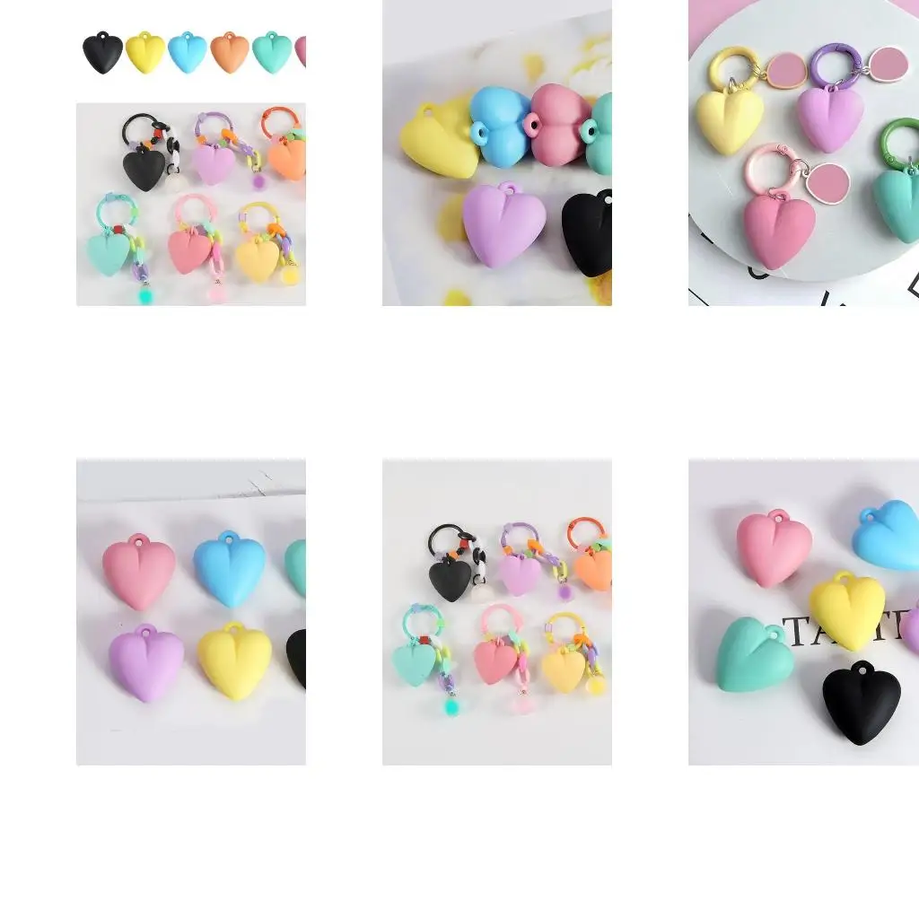Acrylic Acrylic Heart Pendant Bead DIY-Jewelry Making Necklace Charm Colorful Heart Loose Bead with Hole for Women Girl Teen - Aliexpress Deal