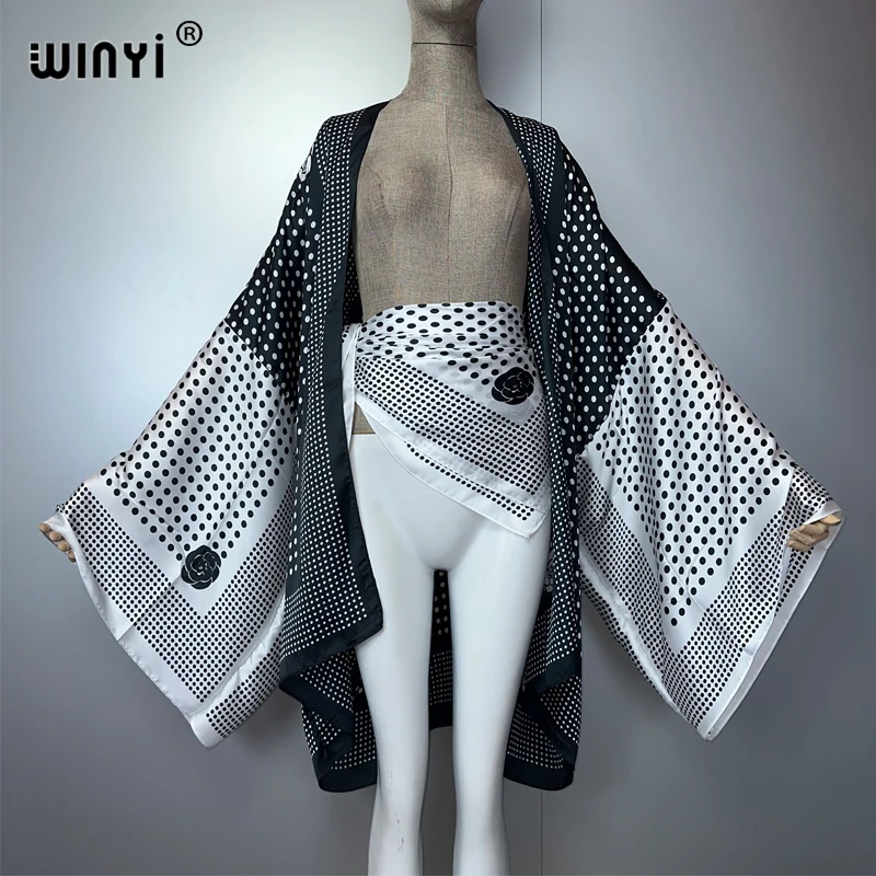 WINYI, cárdigan bohemio de verano, traje de vacaciones, abrigo sexy, traje de baño, cubierta para la playa, trajes de playa, vestido de mujer, caftán de moda con bufanda