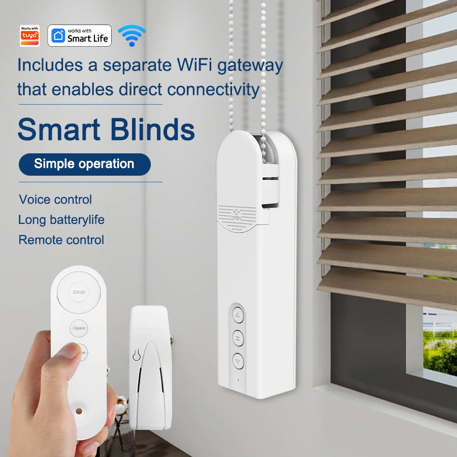 

Умный Wi-Fi/Bluetooth мотор для штор, электрический открыватель для штор, супер бесшумный для штор, пульт дистанционного управления, совместимый с Alexa