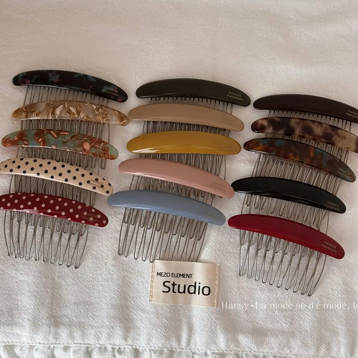 1pc Oval Acetate Hair Comb High End Exquisite Side Hair Pin for Bangs Versatile Back Comb Hair Clip Headwear