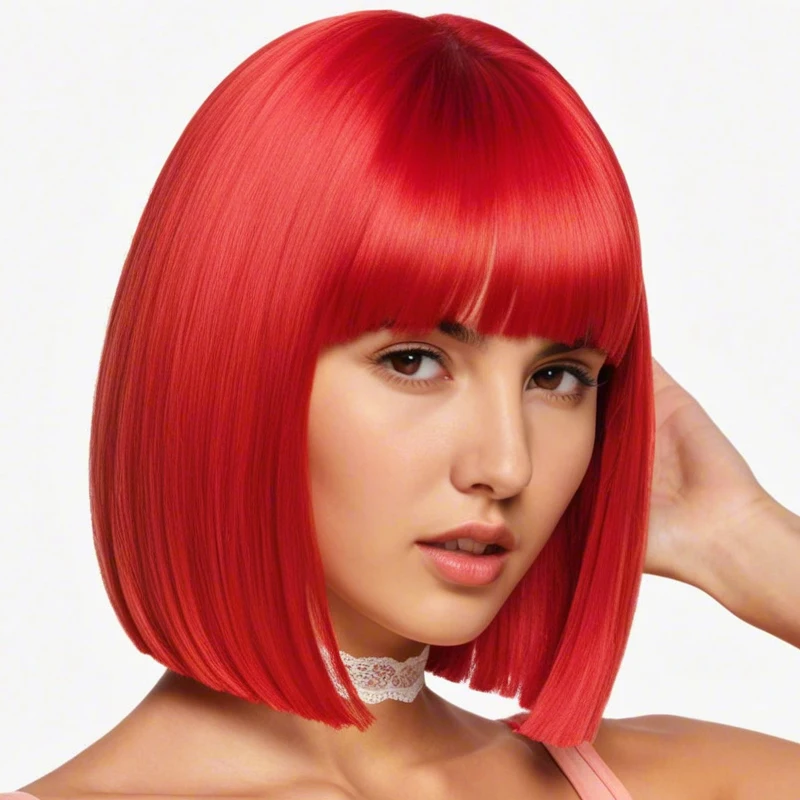 غرة هوائية حمراء مقاس 12 بوصة، تركيب حريري بدرجة حرارة عالية، مقاومة لدرجات الحرارة العالية والحرارة، مناسبة لجميع النساء للاستخدام اليومي