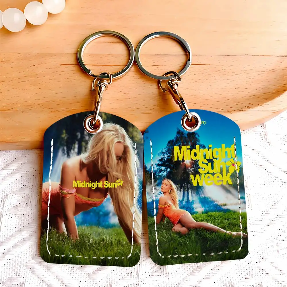 Singer Zara Larsson Midnight Sun Card Holder Keychain Key Ring Door Lock Access Protective Case For Security Gift