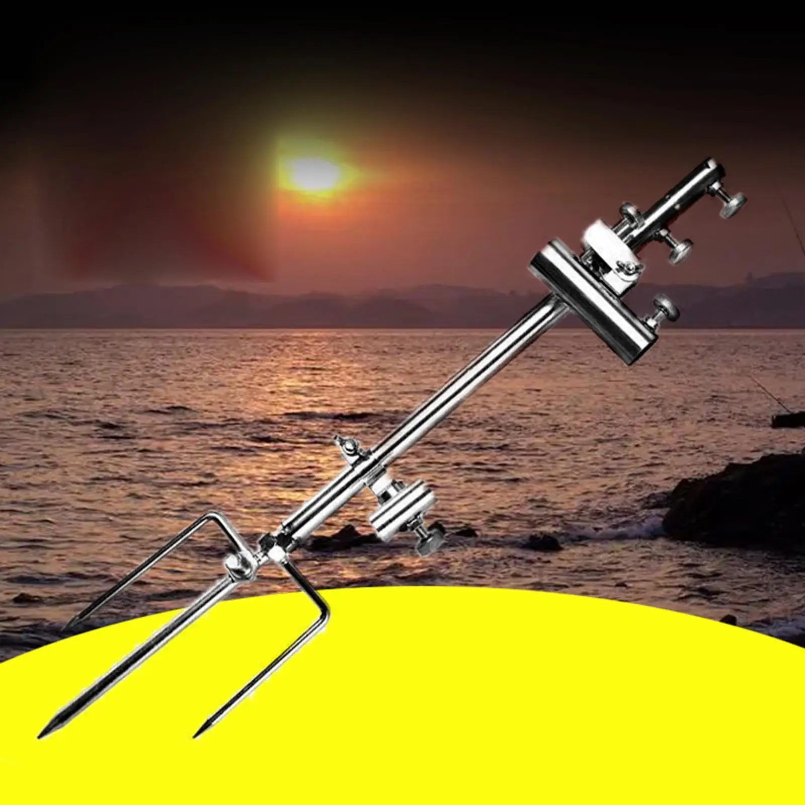 3 in 1 Fishing Rod Holder Adjustable for Ground Fisherman's Gift Rod Bracket