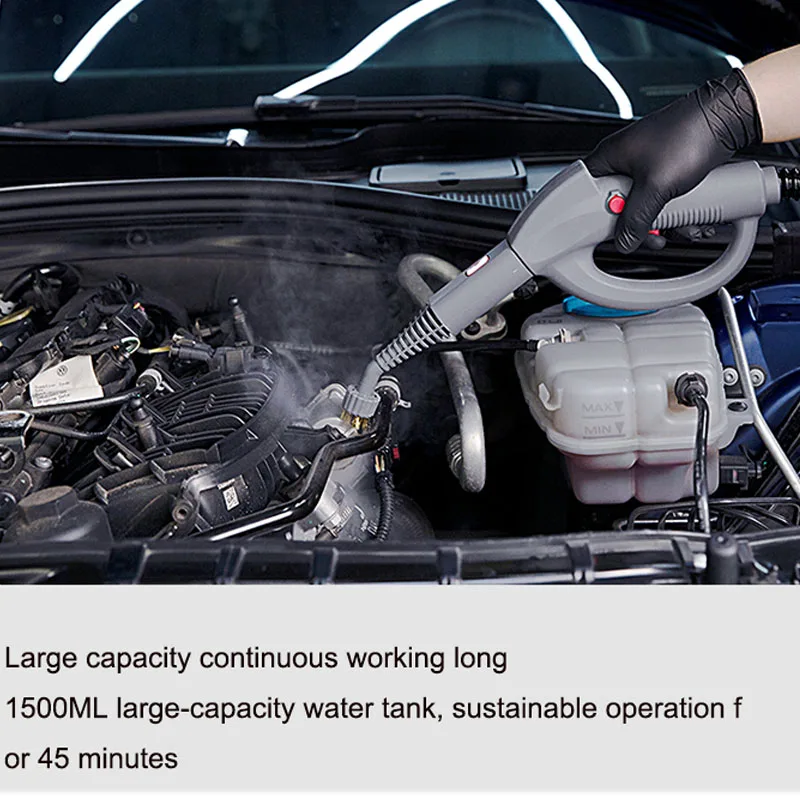 เครื่องทำความสะอาดด้วยไอน้ำแบบมือถืออุณหภูมิสูงเครื่องซักผ้าในรถยนต์เชิงพาณิชย์ฆ่าเชื้อในครัวเรือน