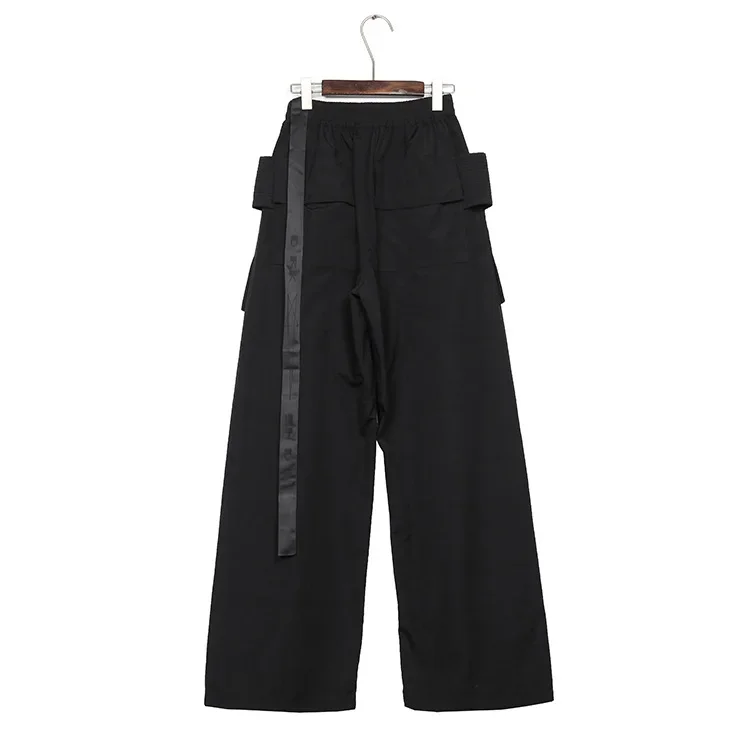 

Diablo Fashion Brand Double Ring Loose Wide Leg Flare Pants with Stacked Feel for Men