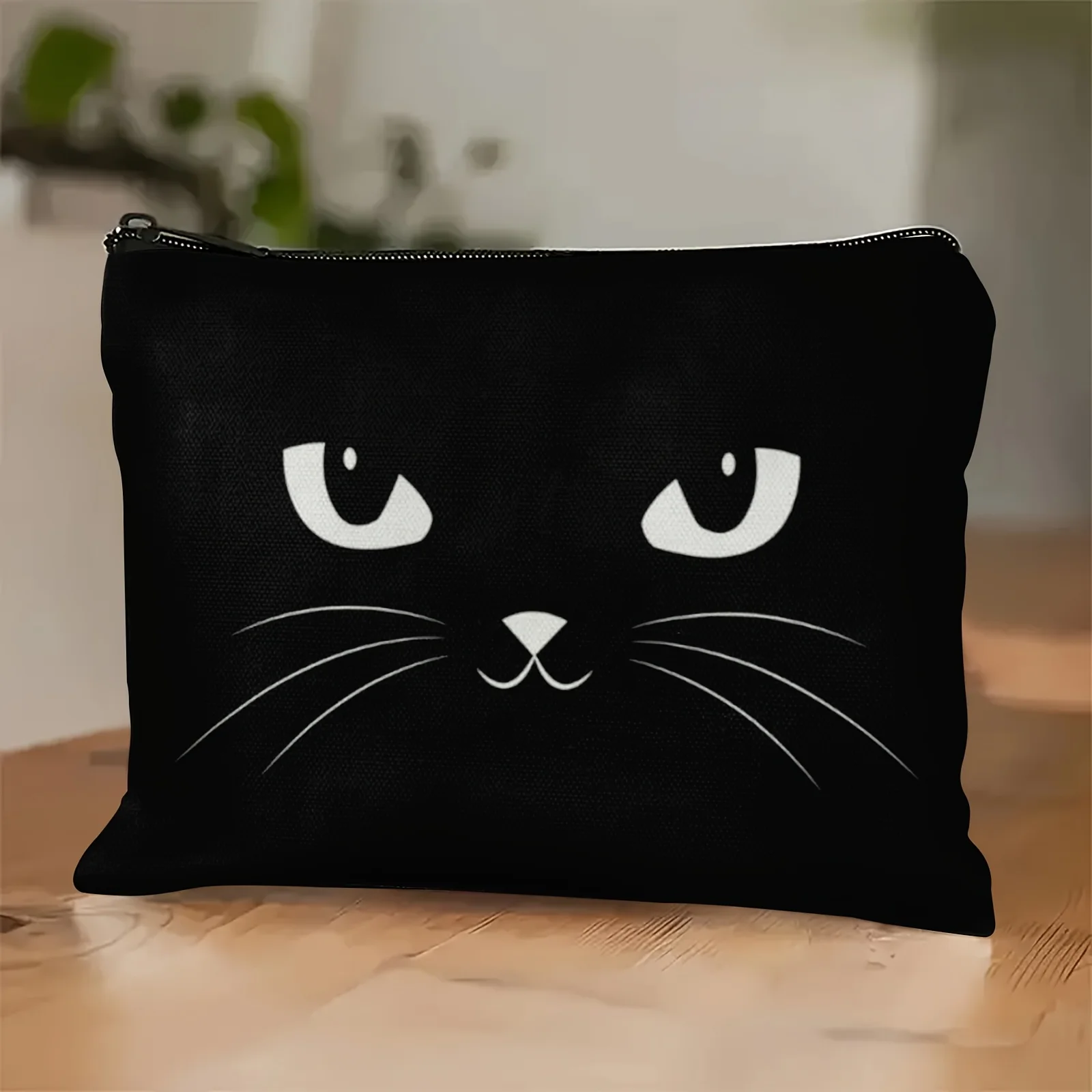 กระเป๋าแต่งหน้าแมวดำ - กระเป๋าซิปมัลติฟังก์ชั่นน่ารักสำหรับผู้หญิง, กระเป๋าเก็บเครื่องประดับ, กระเป๋าเดินทางซิปกระเป๋าเก็บของขนาดเล็กที่สมบูรณ์แบบ