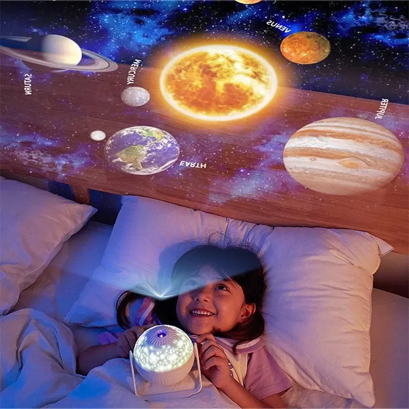 GGbingo LED Starry Sky Projector Night Light 13 in 1 Planetarium Projection USB Rotating Night Lights Galaxy Star Projector Lamp