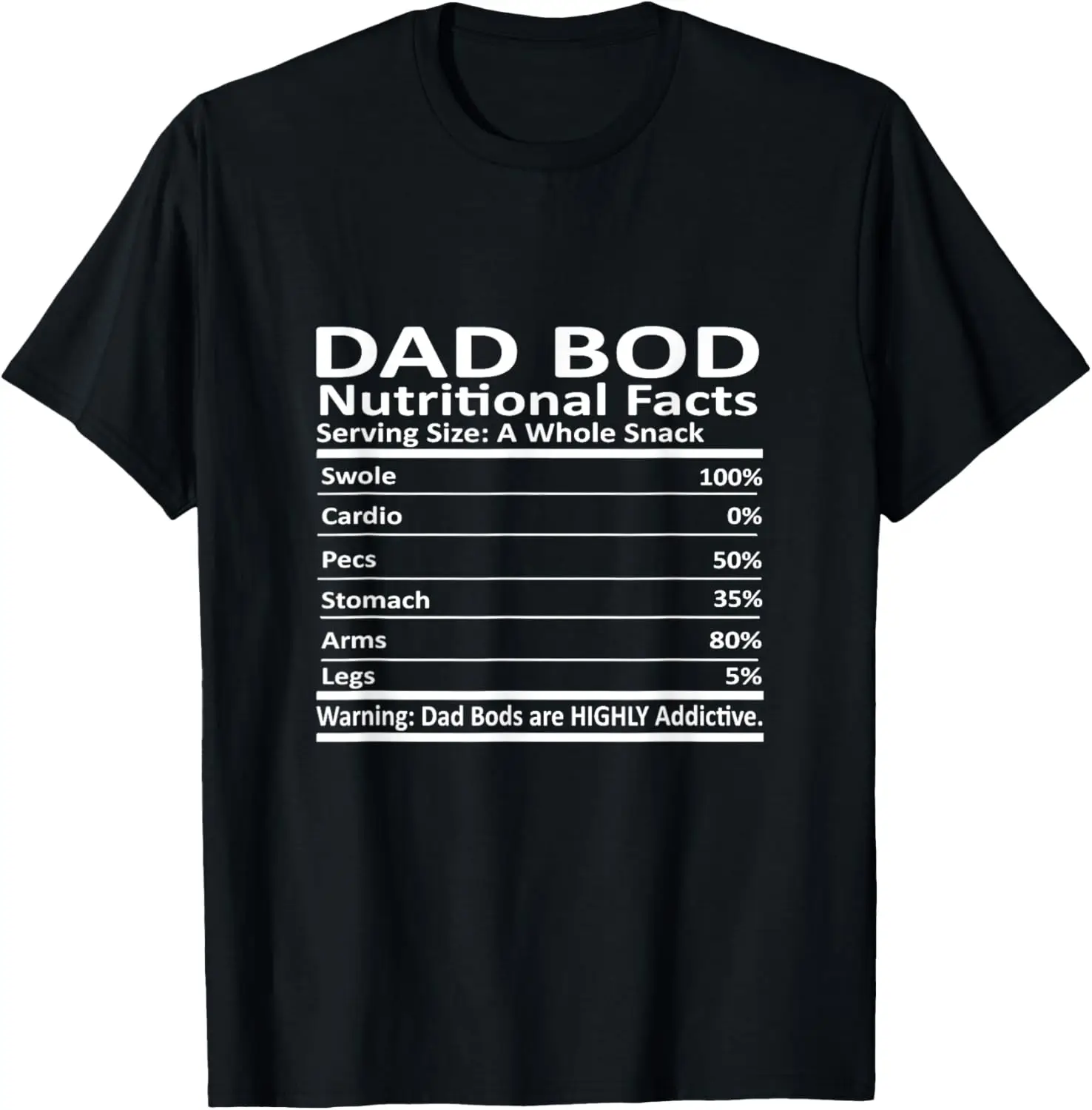 Dad Bod Nutritional Facts - Funny Matching Family T-Shirt