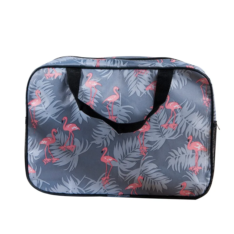 1 Pc Women Oxford Makeup Bag Zipper Bird Cactus Print Cosmetic Lipstick Organizer Travel Females Toiletry Make Up Storage Pouch