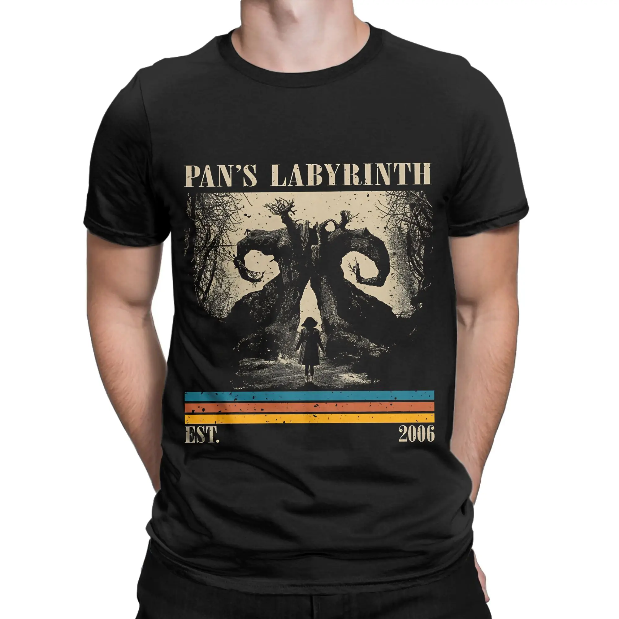 Retro Pans Labyrinth Essential Funny Graphic 100% Cotton T-Shirt pans labyrinth Tops Tees For Men