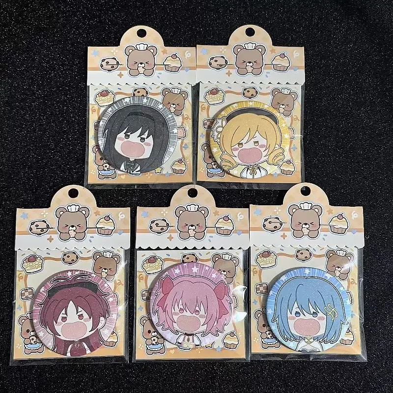 

Puella Magi Madoka Magica Badge Miki Sayaka Akemi Homura Anime Peripheral Fashion Originality Star Illusion Matte 58MM Brooch