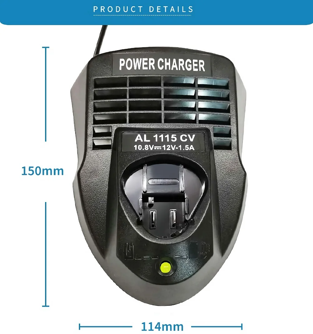 12V 10.8V AL1115 CV Li-ion Battery Charger For Bosch BAT411 BAT412 2 607 336 996 TSR1080 GSA10.8V GWI10.8V Electrical Tool Drill