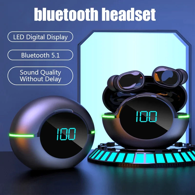 Y80 New Bluetooth Earphones Tws Wireless Sports Running Waterproof Noise Reduction Gaming Esports Mobile Digital Display image 3